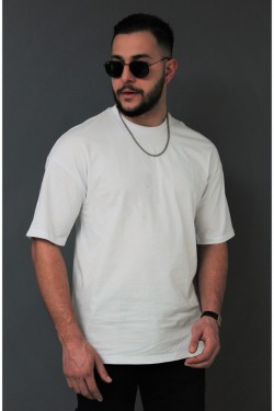Bonissimo Yeni Sezon Erkek Oversize Beyaz T-shirt