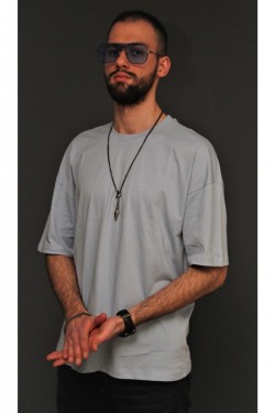 Bonissimo Erkek Mavi Oversize T-shirt