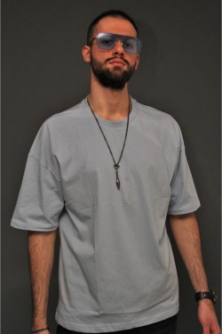 Bonissimo Erkek Mavi Oversize T-shirt