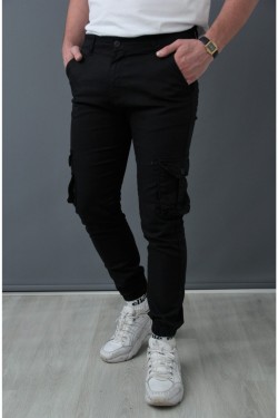 Bonissimo Erkek Siyah Kargo Pantolon