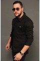 Bonissimo Erkek Slim Fit Siyah Kot Ceket