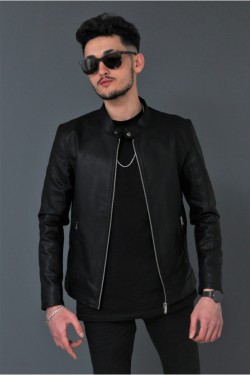 Bonissimo Erkek Siyah Deri Ceket