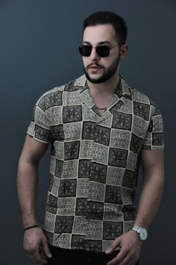 Bonissimo Erkek Kahverengi Baskılı Gömlek