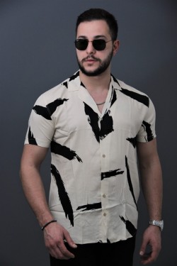 Bonissimo Erkek Siyah Baskılı Gömlek