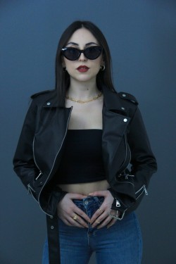 Bonissimo Kadın Yeni Sezon Kadın Siyah Deri Ceket